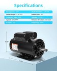 3hp Air Compressor Electric Motor 230v 3450 Rpm 5 8  Keyed Shaft Ccw cw Rotation