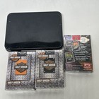 Harley Davidson Playing Cards 3 Decks Metal Tin Sealed Old New Stock Bicycle