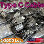 100x Bulk Lot Type C Charger Cable Usb C Fast Charging Cord For Samsung Android