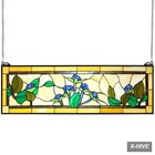 32 x10  Tiffany Style Stained Glass Window Panel Hanging Transom