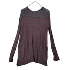Free People Womens Long Sleeve Striped Waffle Knit Thermal Vneck High Low Top Xs