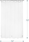 Heavy Duty Shower Curtain Liner Clear Plastic 12 Gauge With Weighted Stone