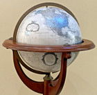Vtg Replogle Platinum Classic Floor Globe 12    Wood Pedestal Stand Bombay Co 1993