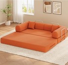 78 8  Convertible Sleeper Sofa Bed Corduroy Upholstered Modular Boneless Couch