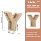 Wooden Letter Piggy Bank  Letter Y  1 Pcs