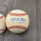 Lot Of 2 Official Ball Game Used American League Baseball  Gene Budig President