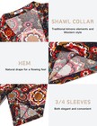 Men s Lightweight Kimono Robe Japanese Style Floral Print Open Front Summer Card