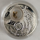 2013 Belarus 20 Rubles  1 Oz  Sterling Silver Gilded Coin W  Insert
