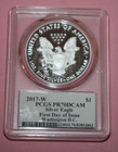 2017 W American Silver Eagle Pcgs Pr 70 Dcam Fdoi Washington Dc Mercanti Signed