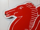 Vintage Mobil Pegasus Porcelain Enamel Sign 30  X 18 