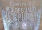 Nice Antique Shot Glass  drink Our Specialty  Free s Pure Rye York  Pa  Perfect 