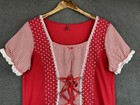 Dirndl Blouse Germany Bavarian Top  Trachten Octoberfest Folk Festival Size L