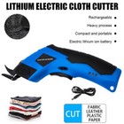 Cordless Electric Scissors Battery Operated For Fabric Leather Cardboard 2xblade