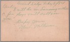 1884 Grand Ledge Michigan Cds Eaton County Purple Fancy Cancel Postal Card Cover