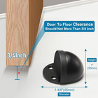 4 Pack Door Stops Self Adhesive Floor Door Stopper Black No Drill Doorstop Rubbe