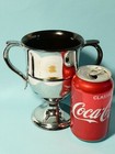 Antique  19thc Sunderland Lustre Silver Coloured Two Handled Loving Cup   Mug