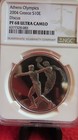 2004 Greece Olympics Discus Thrower 10 Euro 34 Gram 1oz   925 Silver Ngc Pr 68