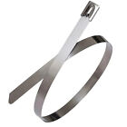 100pc Stainless Steel Metal Cable Ties Zip Wrap Exhaust Heat Straps Marine Grade