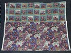 Vintage 80s Teddy Bear Flower Fabric Theresa Kogut Garden Party Cotton Quilt 1 Y