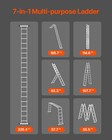 Uimoso Multi-purpose Folding Ladder 7-in-1 5 Step 19ft Reach Height Metal