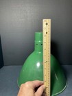 Vintage Industrial Green Porcelain Barn Gas Station Light Shade