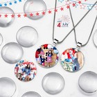 20pcs Transparent Glass Cabochons  Clear Glass Dome Tile Cabochon Half Round    