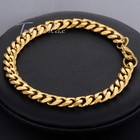 Men s Gold Plated Stainless Steel Curb Cuban Chain Link Bracelet 3 5 7 9 11 Mm