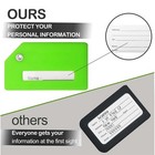 8pack Luggage Tags For Suitcases With Name Id Card  Silicone 8pcs  Green 
