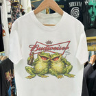 Bud Two Frogs Beer T-shirt Vintage Retro Graphic Tee S-5xl