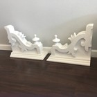 Wow Pair Of C1880 Victorian Corbel Brackets W Large Finial Ia Farmhouse 18 15 7   