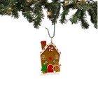 Gingerbread House With Gingerbread Man Christmas Ornament Decoration Resin