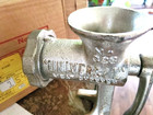 Meat Chopper grinder- Universal  323 Usa- Cast Iron- Attachments-great Condition