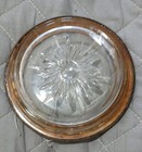 Vtg Silver Plate Leonard Crystal Coasters Starburst Design Italy Made