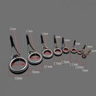 75pcs Ceramic 8 Sizes Fishing Rod Guide Tips Top Eye Rings Line Repair Kit Set