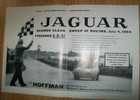 1954 Jaguar Xk Race Program Centerfold Car Ad- Hoffman  Park Ave  Nyc  Ny-scarce