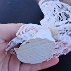 Bride And Groom Wedding Cake Topper Figurine Lace Pattern Plastic White Black