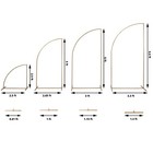 4 Gold Half Moon Shape Metal Floral Display Frame Backdrop Stand Set Wedding
