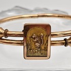 Rare Antique Squirrel Victorian Pat Dec 1879 Gold Filled Bypass Hinged Bracelet