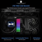 Thermalright Fw Pro 360 Black-360mm Aio Cpu Liquid Cooler ips Lcd Screen    