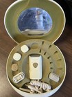 Vintage Norelco Ladybug Salon Shaver multi-tool Grooming Off-white   Green