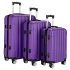 3 X Travel Luggage Set Bag Durable Abs Hard Shell Trolley Suitcase W tsa Lock