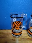 Pair Of Vintage Cincinnati Bengals Glass Beer Mugs New