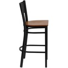 Flash Furniture Hercules 31  Black Back Metal Bar Stool In Cherry