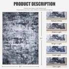 5x7 Area Rug Living Room Rug  Washable Modern Abstract Soft Thin Rug Indoor