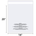 Imailer - 500 Count - 14  X 20  Clear Plastic Poly X 20   Transparent 