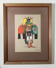 Native American Zuni Kachina Dancer Painting Duane Dishta Signed
