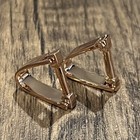 Rose Gold Color  Triangle Cufflinks Men Birthday Wedding Gift Cufflinks In Box