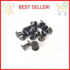 10 Pack 1 4  Black Gun Metal Solid Chicago Screws Leather Repair Screw Post Fast