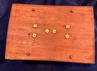 Rare Antique - Handmadefrench Art Nouveau Liquor Cellar   Brass Inlay  Wood Base