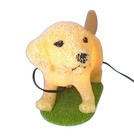 Vintage Puppy Dog Table Lamp Kids Night Light Melted Plastic Popcorn